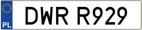 Trailer License Plate